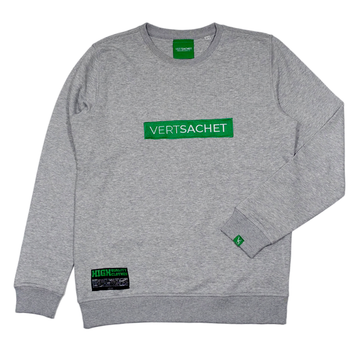 VERTSACHET™ | <b>CREWNECK GRIS BRODÉ</b>-VERTSACHET-VERTSACHET-cbd-fleur de cbd-weed légale-cannabidoïde-cbd-cbd-cbd